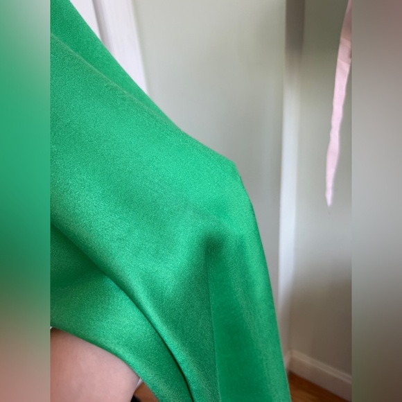 Forest and Emerald Luxury Green Silk Scarf - Picture 4 of 6